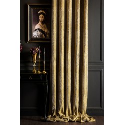 Gold stripe pattern curtains
