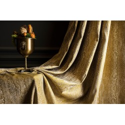 Gold stripe pattern curtains