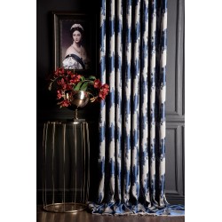 Blue and gray stripe pattern luxury curtains