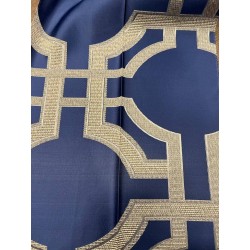 Blue Black Gray Long Stripe Pattern Curtains
