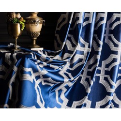 Blue Black Gray Long Stripe Pattern Curtains
