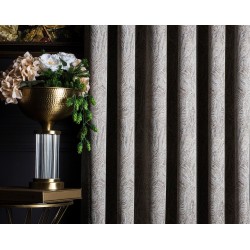 Beige Stripe Pattern Bedroom Living Room Curtains