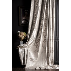 Light cream striped geometric curtains