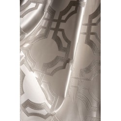 Light cream striped geometric curtains