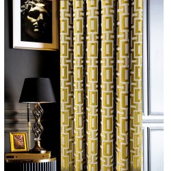 Luxury gold stripe pattern curtains
