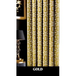 Luxury gold stripe pattern curtains