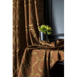 Orange Stripe Pattern Curtains