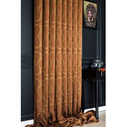 Orange Stripe Pattern Curtains