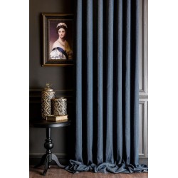 Navy Blue Vertical Stripe Curtains