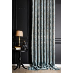 Turquoise fabric modern curtains