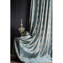 Turquoise fabric modern curtains