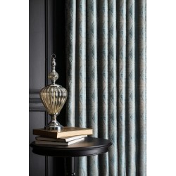 Turquoise fabric modern curtains