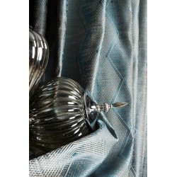 Turquoise fabric modern curtains