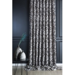 Brown patterned curtains