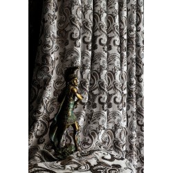 Brown patterned curtains