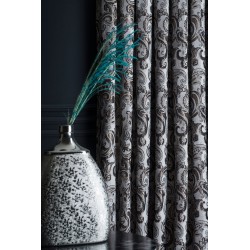 Brown patterned curtains