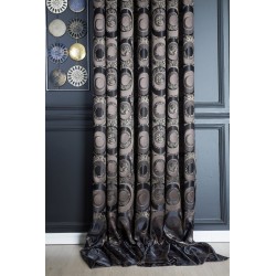 Vintage circular pattern curtains