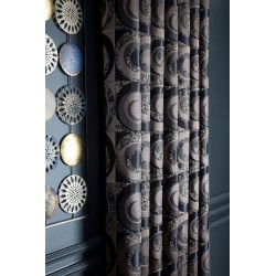 Vintage circular pattern curtains