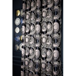 Vintage circular pattern curtains